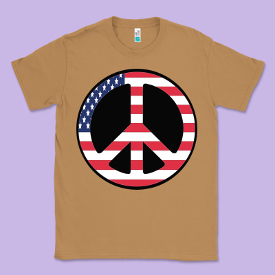 United States Peace Symbol Classic Tee Designed By Artisfamous