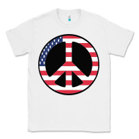 White United states peace symbol Classic Tee - artisFamous