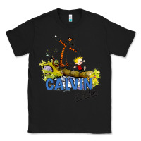 Black calvin hobbes Classic Tee - artisFamous