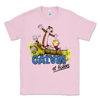 Bubblegum Pink calvin hobbes Classic Tee - artisFamous