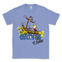 Colony Blue calvin hobbes Classic Tee - artisFamous