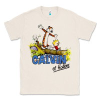 Natural calvin hobbes Classic Tee - artisFamous
