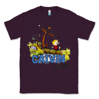 Plum calvin hobbes Classic Tee - artisFamous