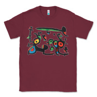 Burgundy Contemporary Miro Classic Tee - artisFamous