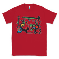 Red Contemporary Miro Classic Tee - artisFamous