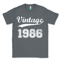 Charcoal Heather vintage 1986 Classic Tee - artisFamous