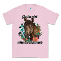 Bubblegum Pink Just A Girl Who Loves Horses Classic Tee - artisFamous