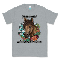 Heather Grey Just A Girl Who Loves Horses Classic Tee - artisFamous