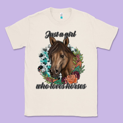 Just A Girl Who Loves Horses Classic Tee Designed By Artisfamous