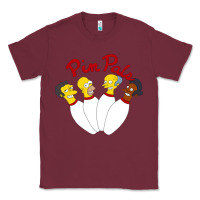 Burgundy pin pals The Simpsons Classic Tee - artisFamous