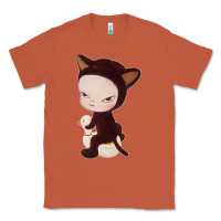 Copper Yoshitomo Nara Cute Cat Classic Tee - artisFamous