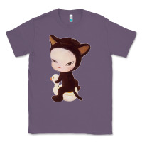 Lavender Yoshitomo Nara Cute Cat Classic Tee - artisFamous