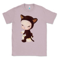 Lilac Yoshitomo Nara Cute Cat Classic Tee - artisFamous