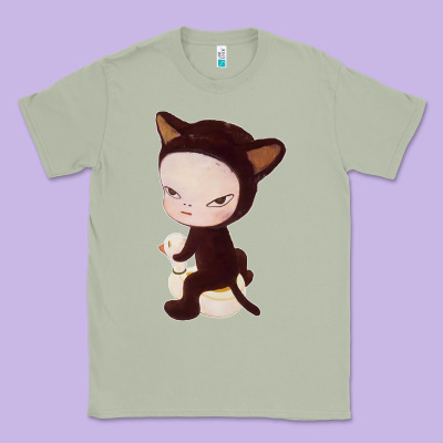 Yoshitomo Nara Cute Cat Classic Tee Designed By Artisfamous
