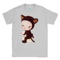 Moon Dust Yoshitomo Nara Cute Cat Classic Tee - artisFamous
