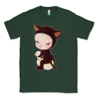 Sports Green Yoshitomo Nara Cute Cat Classic Tee - artisFamous