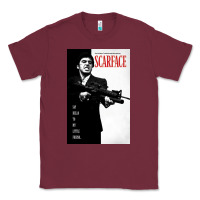 Burgundy scarfaces Classic Tee - artisFamous