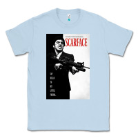 Dusty Blue scarfaces Classic Tee - artisFamous