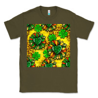 Army Green St. Patrick's sunflower seamless pattern Classic Tee - BundleAndBundleShop