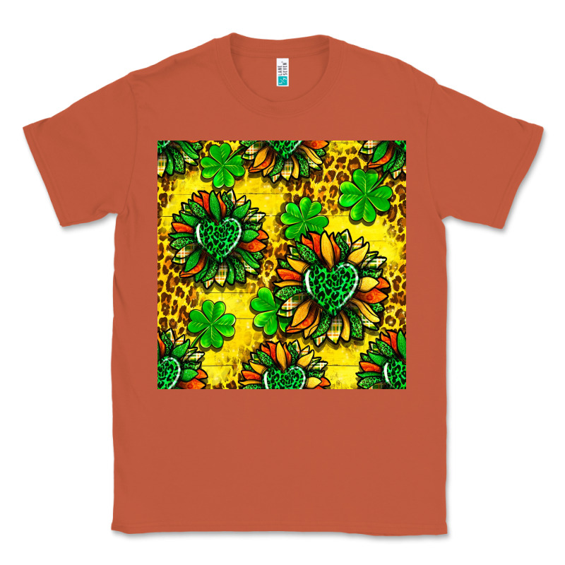 St. Patrick's Sunflower Seamless Pattern Classic Tee by BundleAndBundleShop | Teevron