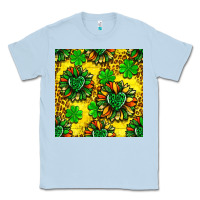 Dusty Blue St. Patrick's sunflower seamless pattern Classic Tee - BundleAndBundleShop