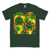 Sports Green St. Patrick's sunflower seamless pattern Classic Tee - BundleAndBundleShop