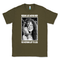Army Green vintage janis arts joplin Classic Tee - artisFamous