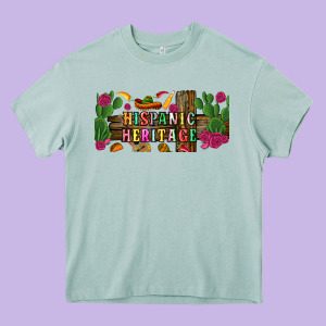 Hispanic Heritage Libbey Cup Heavy Core Tee Designed By Bundleandbundleshop