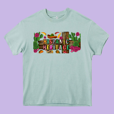 Hispanic Heritage Libbey Cup Heavy Core Tee Designed By Bundleandbundleshop