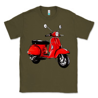 Army Green classic italian vespa scooter Classic Tee - artisFamous