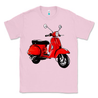 Bubblegum Pink classic italian vespa scooter Classic Tee - artisFamous