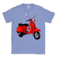 Colony Blue classic italian vespa scooter Classic Tee - artisFamous