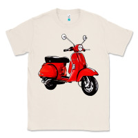 Natural classic italian vespa scooter Classic Tee - artisFamous