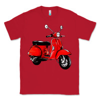 Red classic italian vespa scooter Classic Tee - artisFamous