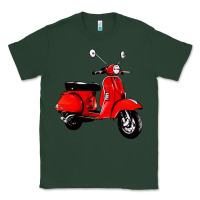 Sports Green classic italian vespa scooter Classic Tee - artisFamous