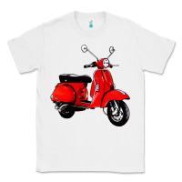 White classic italian vespa scooter Classic Tee - artisFamous