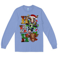 Colony Blue Christmas ho ho ho cow Long Sleeve Tee - BarkalooDesign