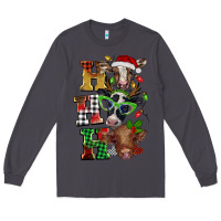Smoke Christmas ho ho ho cow Long Sleeve Tee - BarkalooDesign