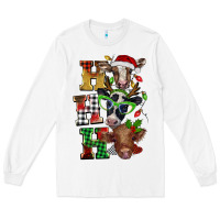 White Christmas ho ho ho cow Long Sleeve Tee - BarkalooDesign