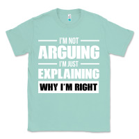Seafoam I'M NOT ARGUING I'M JUST EXPLAINING WHY I'M RIGHT FUNNY Classic Tee - artisFamous