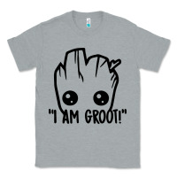 Heather Grey baby groot Classic Tee - artisFamous