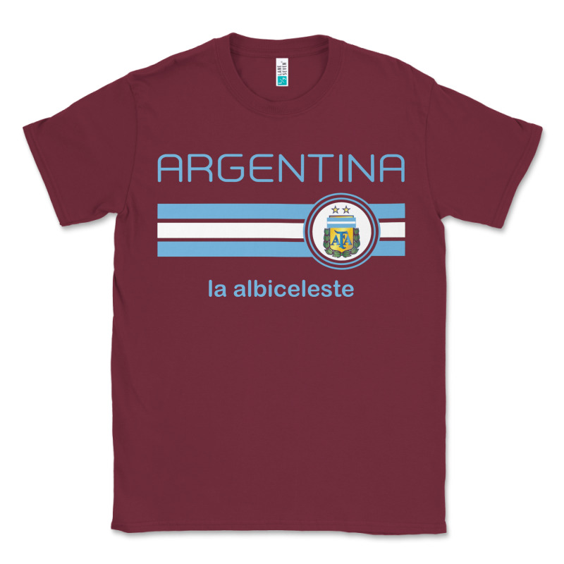 Soccer Argentina Jersey Argentinian Football La Albiceleste Classic Tee by artisFamous | Teevron