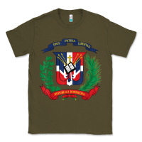 Army Green dominican republic flag national emblem republica dominicana t shirt Classic Tee - artisFamous