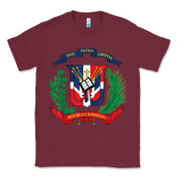 Burgundy dominican republic flag national emblem republica dominicana t shirt Classic Tee - artisFamous