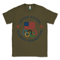 Army Green Olympic Rings Classic Tee - artisFamous