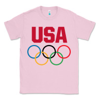 Bubblegum Pink Olympic Rings Classic Tee - artisFamous