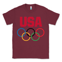 Burgundy Olympic Rings Classic Tee - artisFamous
