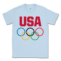 Dusty Blue Olympic Rings Classic Tee - artisFamous