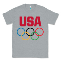 Heather Grey Olympic Rings Classic Tee - artisFamous