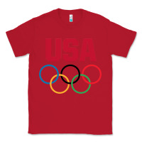 Red Olympic Rings Classic Tee - artisFamous
